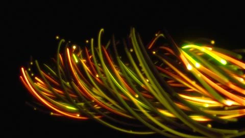 3D rendering of a colorful abstract background of strings Stock Illustration