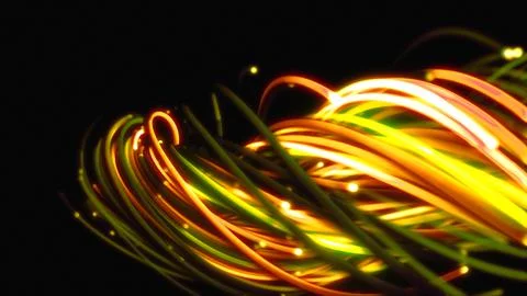 3D rendering of a colorful abstract background of strings Stock Illustration