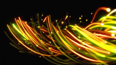 3D rendering of a colorful abstract background of strings Stock Illustration