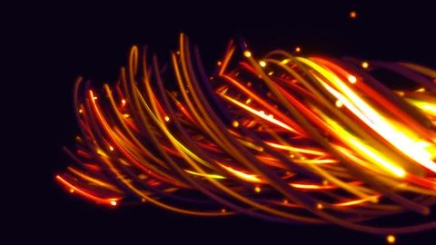 3D rendering of a colorful abstract background of strings Stock Illustration