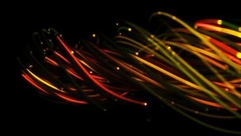 3D rendering of a colorful abstract background of strings Stock Illustration