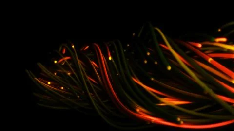 3D rendering of a colorful abstract background of strings Stock Illustration