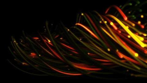 3D rendering of a colorful abstract background of strings Stock Illustration