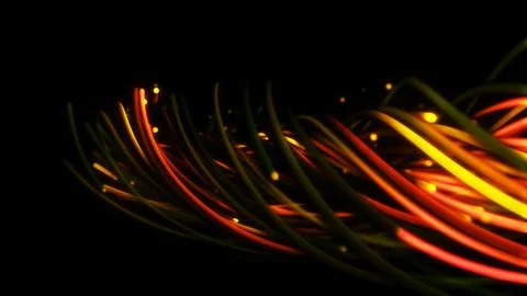 3D rendering of a colorful abstract background of strings Stock Illustration