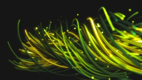 3D rendering of a colorful abstract background of strings Stock Illustration