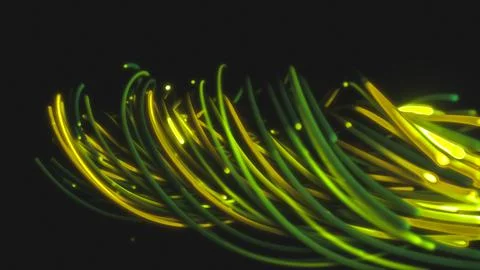 3D rendering of a colorful abstract background of strings Stock Illustration