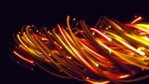 3D rendering of a colorful abstract background of strings 스톡 일러스트