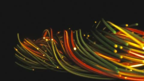 3D rendering of a colorful abstract background of strings Stock Illustration