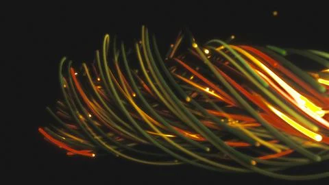 3D rendering of a colorful abstract background of strings Stock Illustration