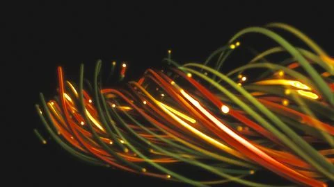3D rendering of a colorful abstract background of strings Stock Illustration