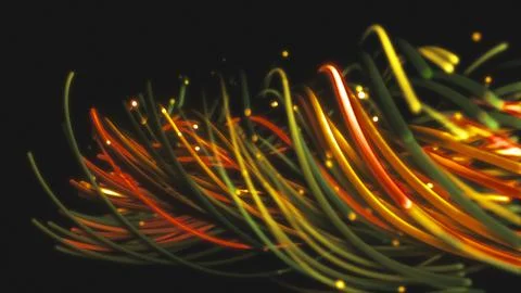 3D rendering of a colorful abstract background of strings Stock Illustration