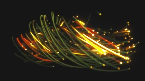 3D rendering of a colorful abstract background of strings 스톡 일러스트