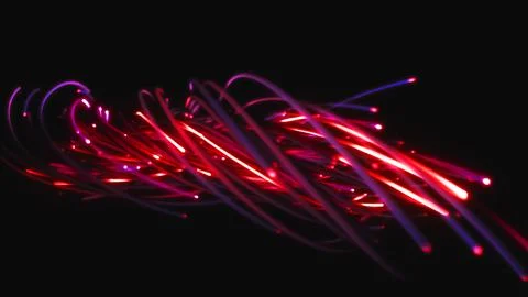 3D rendering of a colorful abstract background of strings Stock Illustration