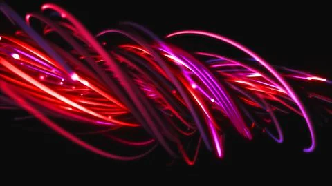 3D rendering of a colorful abstract background of strings Stock Illustration