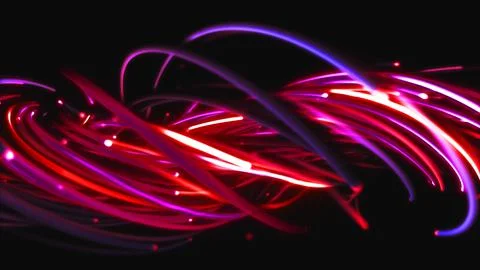 3D rendering of a colorful abstract background of strings Stock Illustration