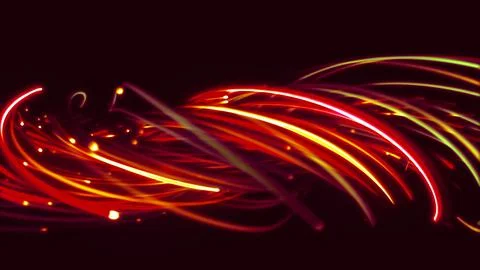 3D rendering of a colorful abstract background of strings Stock Illustration