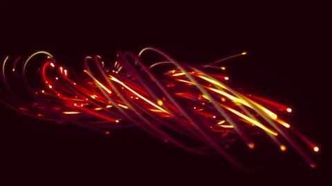 3D rendering of a colorful abstract background of strings Illustrazione stock
