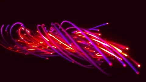 3D rendering of a colorful abstract background of strings Stock Illustration