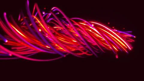 3D rendering of a colorful abstract background of strings Stock Illustration