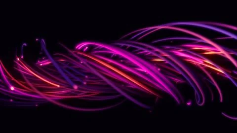 3D rendering of a colorful abstract background of strings Stock Illustration