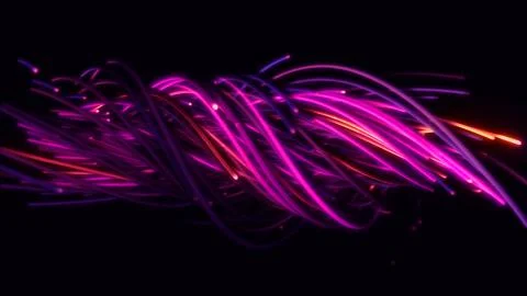3D rendering of a colorful abstract background of strings Stock Illustration