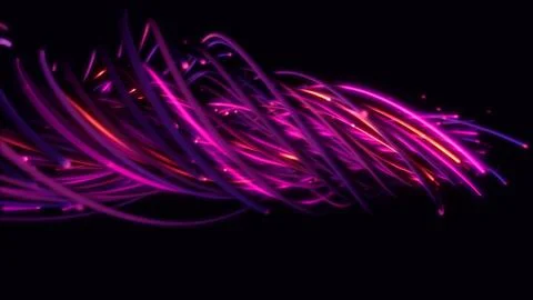 3D rendering of a colorful abstract background of strings Stock-Illustration