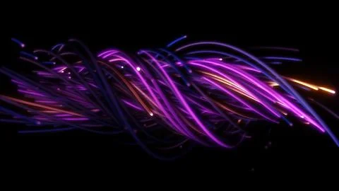 3D rendering of a colorful abstract background of strings Stock Illustration