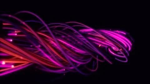 3D rendering of a colorful abstract background of strings Stock Illustration