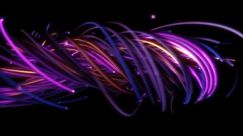 3D rendering of a colorful abstract background of strings Stock Illustration
