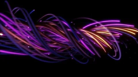 3D rendering of a colorful abstract background of strings Stock Illustration