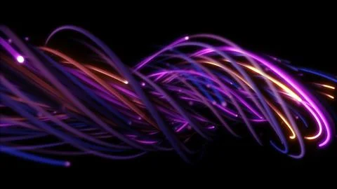 3D rendering of a colorful abstract background of strings Illustrazione stock