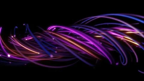 3D rendering of a colorful abstract background of strings Stock Illustration