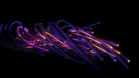3D rendering of a colorful abstract background of strings Stock Illustration