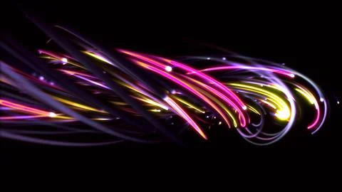 3D rendering of a colorful abstract background of strings Stock Illustration
