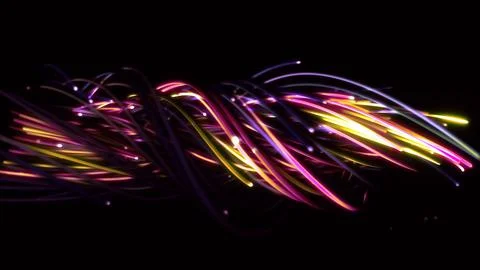3D rendering of a colorful abstract background of strings Stock Illustration