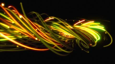 3D rendering of a colorful abstract background of strings Stock Illustration