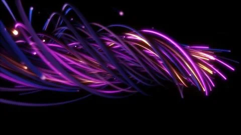 3D rendering of a colorful abstract background of strings Stock Illustration