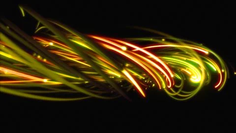 3D rendering of a colorful abstract background of strings Stock Illustration
