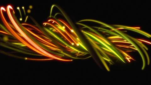 3D rendering of a colorful abstract background of strings Stock Illustration
