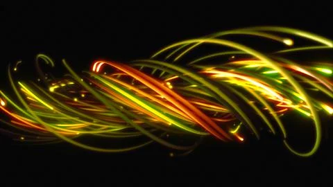 3D rendering of a colorful abstract background of strings Stock Illustration