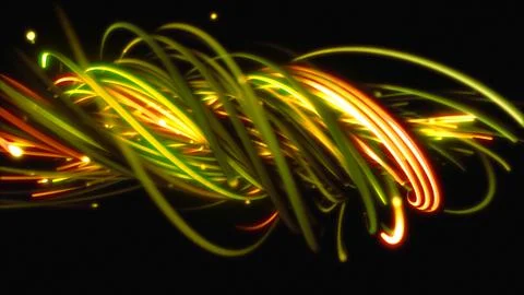 3D rendering of a colorful abstract background of strings Stock Illustration