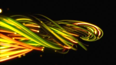 3D rendering of a colorful abstract background of strings Stock Illustration