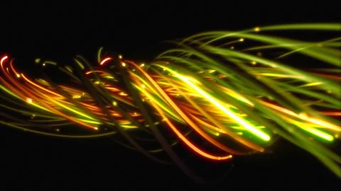 3D rendering of a colorful abstract background of strings Stock Illustration