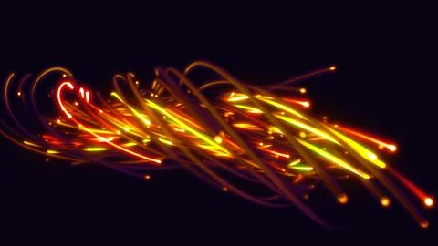 3D rendering of a colorful abstract background of strings Stock Illustration