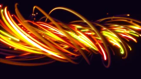 3D rendering of a colorful abstract background of strings Stock Illustration