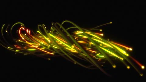 3D rendering of a colorful abstract background of strings Stock Illustration