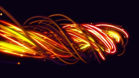 3D rendering of a colorful abstract background of strings Stock Illustration