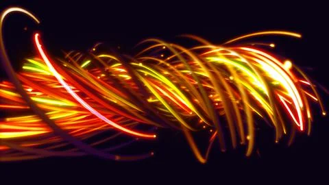 3D rendering of a colorful abstract background of strings Stock Illustration