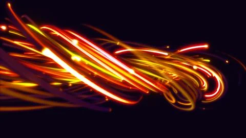 3D rendering of a colorful abstract background of strings Stock Illustration
