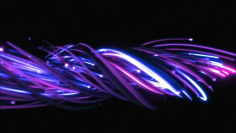 3D rendering of a colorful abstract background of strings Stock Illustration